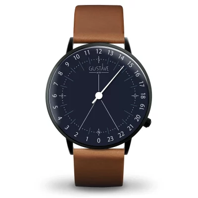 Montre 24H mono aiguille homme - Gustave & cie - Montres - Antoine Bleu