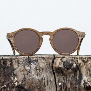 Lunette de soleil en bois catégorie 3 brun