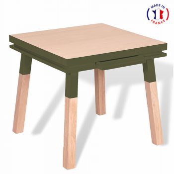 Table de cuisine carrée Vert Lancieux - MON PETIT MEUBLE FRANÇAIS