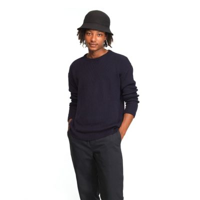 Pull ras du cou bleu marine - Crest