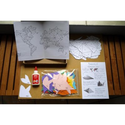 Kit papercraft, Mappemonde 3D Multicolore - Owarld