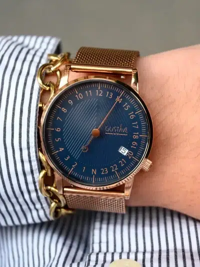 Montre 24H mono aiguille homme - Gustave & cie - Montres - André Bleu – Image 2