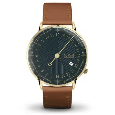 Montre 24H mono aiguille homme - Gustave & cie - Montres - André Bleu et Or