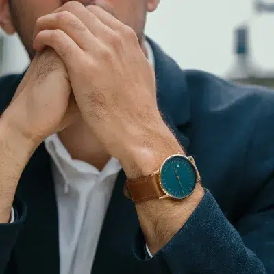 Montre 24H mono aiguille homme - Gustave & cie - Montres - André Bleu et Or – Image 3