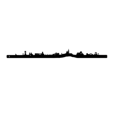skyline marseille silhouette métal