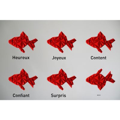 Kit papercraft, Duo de poissons rouges - Owarld