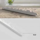 Skyline Lille en relief Blanc - Je suis Art