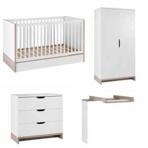 Pack Lit bébé évolutif avec commode et plan à langer Lilo - Galipette