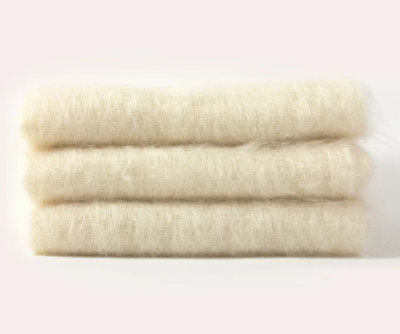 Plaid en Mohair Blanc 140x180cm - Midipy - Plaids – Image 2