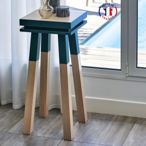 Stèle Guéridon Bleu Fréhel, collection EGEE - Mon petit meuble français
