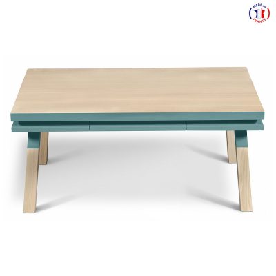 Table basse rectangulaire Bleu Briac, collection EGEE - Mon petit meuble français