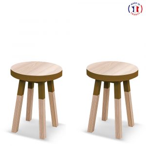 2 tabourets ronds, collection EGEE - Mon petit meuble français