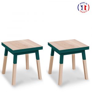 2 chevets Bleu Fréhel, collection EGEE - Mon petit meuble français
