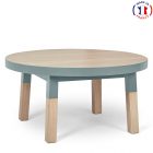 Table basse ronde Bleu Briac, collection EGEE - Mon petit meuble français