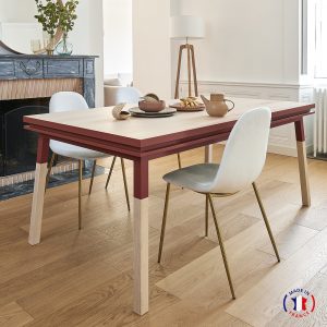 Table repas rectangulaire Rouge de Pluduno, collection EGEE - Mon petit meuble français