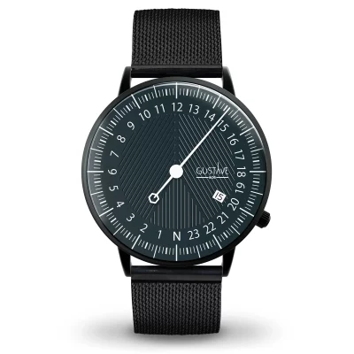 Montre 24H mono aiguille homme - Gustave & cie - Montres - André Bleu