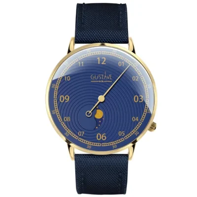 Montre Phase de lune mono aiguille - Gustave & cie - Montres - Georges bleu – Image 7