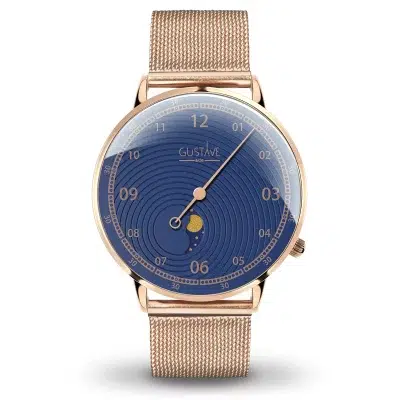 Montre Phase de lune mono aiguille femme - Gustave & cie - Montres - Georges bleu