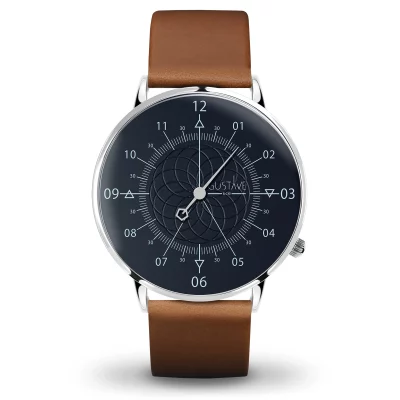 Montre mono aiguille homme - Gustave & cie - Montres - Louis argent et bleu