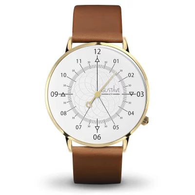 Montre mono aiguille homme - Gustave & cie - Montres - Louis or et blanc