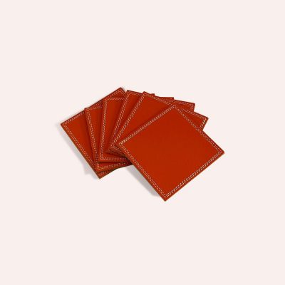 Sous verres en cuir - Midipy - Art de la table - 6 pièces – Image 4