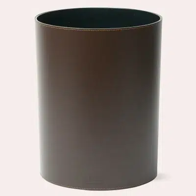 Corbeille à papier en cuir - Midipy - Accessoires télétravail – Image 4