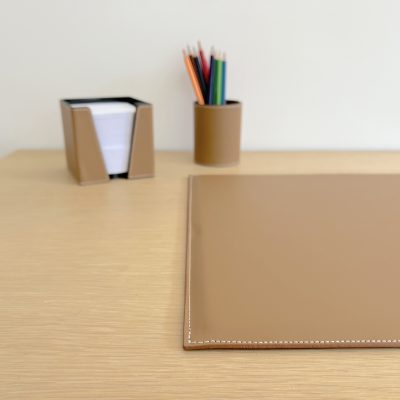 Cube en papier en cuir - Midipy - Accessoires télétravail - 5 coloris – Image 3
