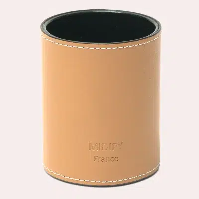 Pot à crayon en cuir - Midipy - Accessoires télétravail - 5 coloris – Image 3