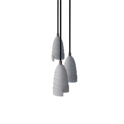 Trio de suspensions en Béton Flanelle - Gone's - Luminaires – Image 4
