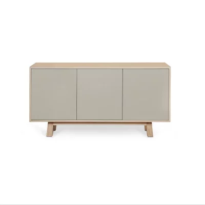 buffet bas 3 portes style scandinave bois massif - Mon petit meuble français - Buffets – Image 4