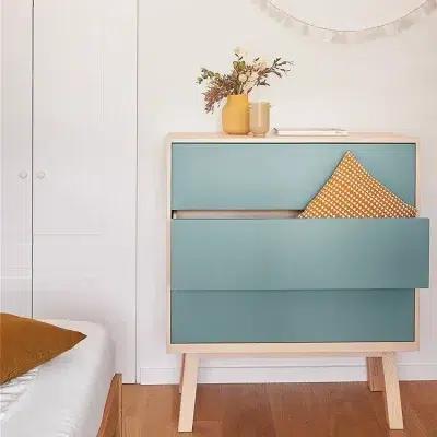 Grande Commode haute 3 tiroirs style scandinave bois massif - Mon petit meuble français - Commodes - Kube – Image 5