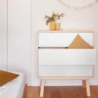 Grande Commode haute 3 tiroirs style scandinave bois massif - Mon petit meuble français - Commodes - Kube – Image 6