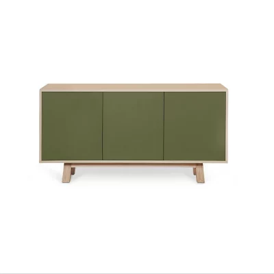 buffet bas 3 portes style scandinave bois massif - Mon petit meuble français - Buffets – Image 12