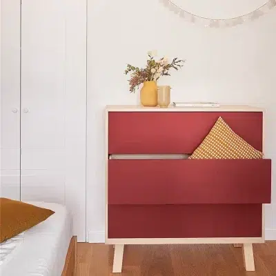 Grande Commode basse 3 tiroirs Kube 11 coloris - Mon petit meuble français - Commodes – Image 4