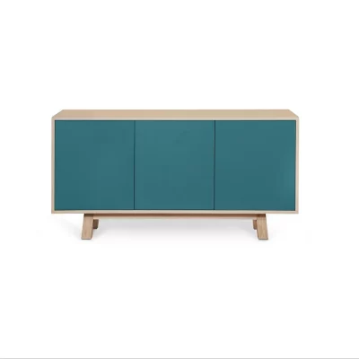 buffet bas 3 portes style scandinave bois massif - Mon petit meuble français - Buffets – Image 7