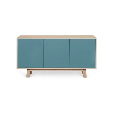 buffet bas 3 portes style scandinave bois massif - Mon petit meuble français - Buffets – Image 8
