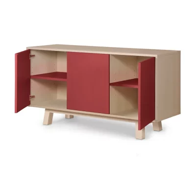 buffet bas 3 portes style scandinave bois massif - Mon petit meuble français - Buffets – Image 2