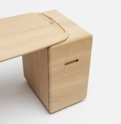 Bureau design en chêne massif - Drugeot - Bureaux - TEHEME – Image 2