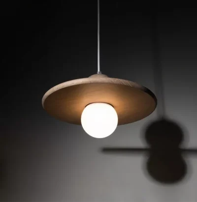 Lustre design en chêne massif - Drugeot - Luminaires - Nébuleuse – Image 7