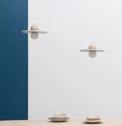 Lustre design en chêne massif - Drugeot - Luminaires - Nébuleuse – Image 3