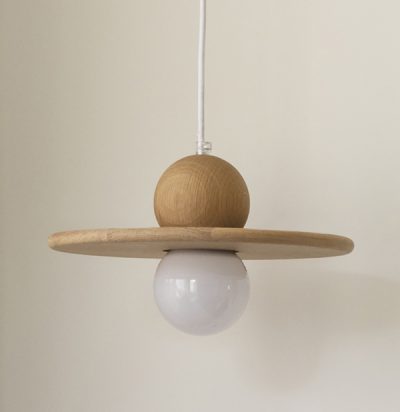 Lustre design en chêne massif - Drugeot - Luminaires - Nébuleuse – Image 4