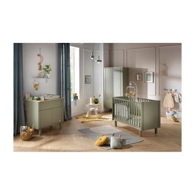 Armoire 2 portes Eleonore Kaki - Sauthon - Meubles rangement bébé – Image 2