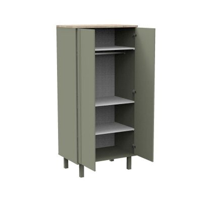 Armoire 2 portes Eleonore Kaki - Sauthon - Meubles rangement bébé – Image 4
