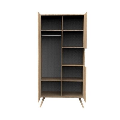 Armoire 3 portes Seventies Bois - Sauthon - Meubles rangement bébé – Image 3