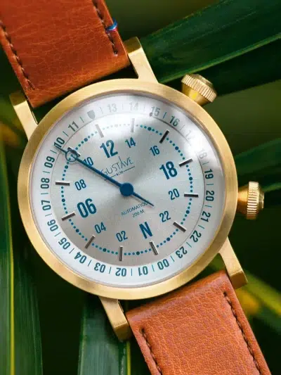 Montre 24h mono aiguille Automatique homme - Gustave & cie - Montres - Jules blanc – Image 4