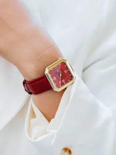 Montre mono aiguille femme - Gustave & cie - Montres - Marie or/grenat – Image 3