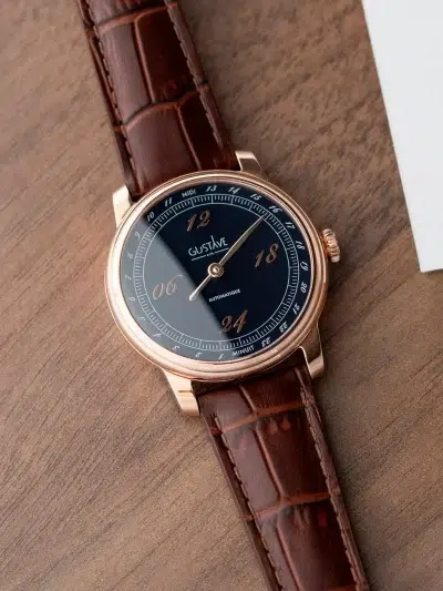 Montre 24h mono aiguille Automatique homme - Gustave & cie - Montres - Paul bleu – Image 2