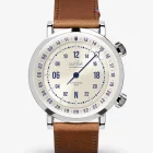 Montre Jules 24h argent et blanc gustave and cie