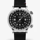 montre jules 24h argent et noir gustave and cie