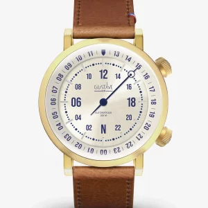 montre jules 24h or blanc gustave and cie